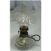Image 1 : MINI MINIATURE GLASS OIL LAMP METAL FINGER HANDLE WITH A LAMP SHADE