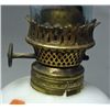 Image 3 : FLORAL MILK GLASS MINIATURE OIL LAMP WITH HAND PAINTED  PRINCESS AND FLOWERS