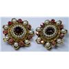 Image 1 : BEAUTIFUL VINTAGE RHINESTONE SIGNED ART CLIP EAR RINGS