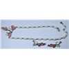 Image 1 : DUANE CIRCA 1950'S MILK GLASS AND RHINESTONE NECKLACE WITH MATCHING EAR RINGS.