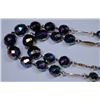 Image 2 : BLACK AURORA BOREALIS GLASS 2 STRAND NECKLACE. a STUNNING PIECE!!!