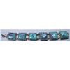 Image 1 : VINTAGE GREEN TURQUOISE LINK BRACELET. PERFECT FOR SUMMER TO DRESS UP WITH