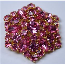 pINK RHINESTONE BROACH