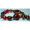 Image 2 : JILLIAN MICHEL STRETCH BRACELET. BEAUTIFUL COMBINATION OF REDS AND BROWNS