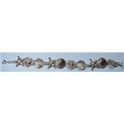 TRESSA STERLING SILVER SEASHELL LINK BRACELET