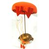 Image 1 : NOREEN FASHION ORANGE FELT HAT WITH SILK BOW AND VEIL TIE. SIZE 22