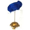 Image 1 : VINTAGE PILL BOX HAT BY GENE DORIS WITH BLUE FEATHERS
