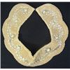 Image 1 : VINTAGE PEARL AND BEADED COLLAR WITH HOOK CLASP AND SILK BACKING. HAND MADE