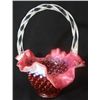 Image 1 : FENTON HOBNAIL BASKET CRANBERRY OPALESCENT