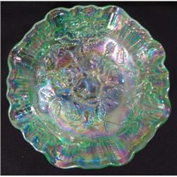 VINTAGE IMPERIAL GLASS CARNIVAL GLASS FOOTED BOWL