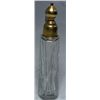 Image 2 : BEAUTIFUL CUT CRYSTAL PERFUME BOTTLE ATOMIZER WITH FLORAL MOTIF. MADE IN FRANCE.