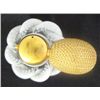 Image 3 : WHITE SWIRL PERFUME GLASS BOTTLE, NO CHIPS OR CRACKS