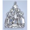 Image 1 : Vintage Rhinestone Brooch. Unsigned. 1 1/2".