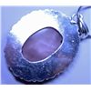 Image 4 : New German Silver Pendant with Rose Quartz, Chain is 20"