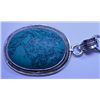 Image 2 : New German silver Pendant and Chain Syn Turquoise