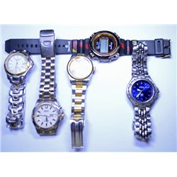 Estate Lot of Gents Watches, Wittnauer, Ottimo, Seiko, Fossil & Spalding