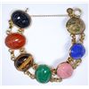 Image 1 : Mult-colored stoned gold bracelet