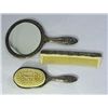 Image 1 : Vintage 3 Piece Silvertoned  Vanity Set