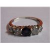 Image 1 : 2.060g Ring of Amethyst & CZ Sterling Silver