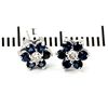 Genuine 1.0 ctw Sapphire Flower Earring 14k 1.76g