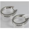 Image 1 : Genuine  0.47 ctw Diamond Earring 18KT White  Gold