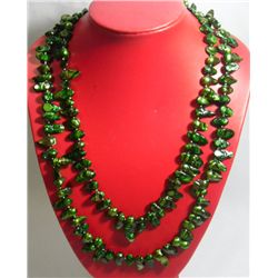 PHILIPPINE KISHI GREEN PEARL 775.00CTW LONGSTRAND NECKL