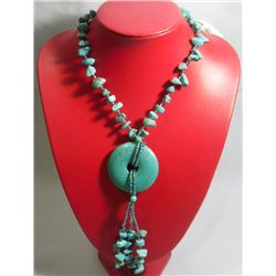 NATURAL BLUE TURQUOISE 505.00CTW NECKLACE 20INCH
