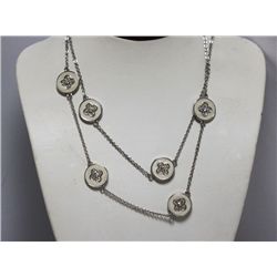 WHITE SILVER FASHION NECKLACE