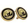 Image 1 : 2013 1/20 oz Gold Panda Earrings (Onyx Polished)