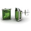 Image 1 : Genuine 4.30 ctw Green Tourmaline Earring 14k W/Y Gold