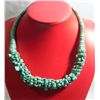 Image 1 : THREADED 355.00CTW NATURAL CHIPPED BLUE TURQUOISE NECKL