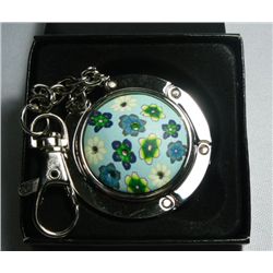 PORTABLE TABLE BAG HOLDER FLOWER ART