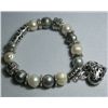 Image 1 : 150CTW PHILIPPINE WHITE SILVER PEARL HEART SILVER BRACE