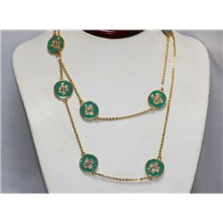 TURQOUISE GOLD PLATED FASHION NECKLACE