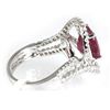 Image 2 : Genuine 4.93 ctw Ruby & Diamond Ring 18kt Gold-White
