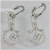 Image 2 : Genuine  0.87 ctw Diamond Earring 18KT White Gold