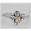 Image 2 : Genuine 0.49 ctw Diamond Ring 18K White Gold