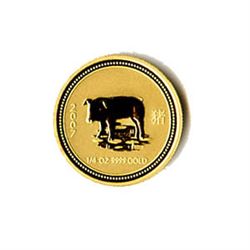 Australian Lunar Gold Quarter Ounce Gold 2007 Pig