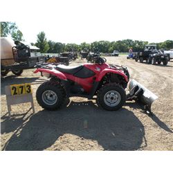 2008 Honda Rancher w/plow 1HFTE354584107535
