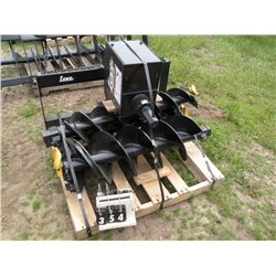 Lowe 750 hydraulic auger w/3 bits, 9", 12", 15" -NEW