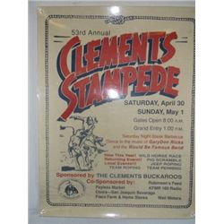 Clements Stampede Poster