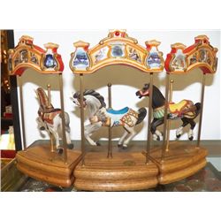 3-Carousel Horse Music Boxes