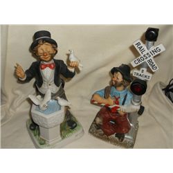 2 Melody In Motion Bisque Porcelain Clowns
