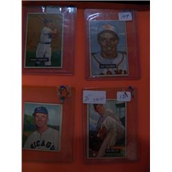 4-1950's Baseball Cards