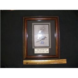 Nolan Ryan Autographed Frame