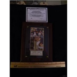 Hank Arron Autographed Plaque