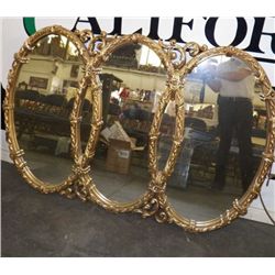 Triple Oval Overlapping Mirror