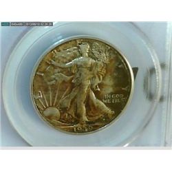 1939 S WALKING LIBERTY HALF DOLLAR PCGS XF45