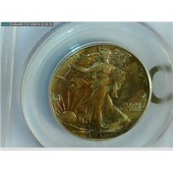 1939 S WALKING LIBERTY HALF DOLLAR PCGS XF45