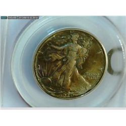 1939 S WALKING LIBERTY HALF DOLLAR PCGS XF45
